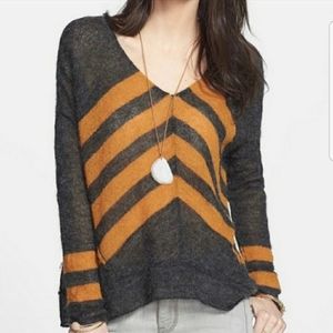 Free People Twelve Roses VNeck Alpaca Sweater